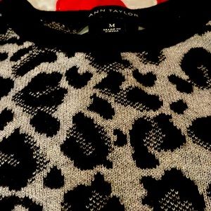 Leopard Print- Long Sleeve Sweater, Size M